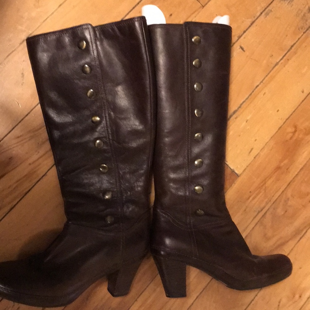 Clark’s tall brown leather boots